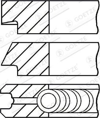 Stempelringsett GOETZE ENGINE 08-138200-00