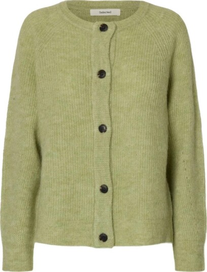 Selected Slflulu Ls Knit Short Cardigan Noos - Green - L Selected Slflulu Ls Knit Short Cardigan Noos - Green - L