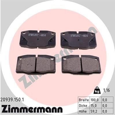 Bremseklosser ZIMMERMANN 20939.150.1