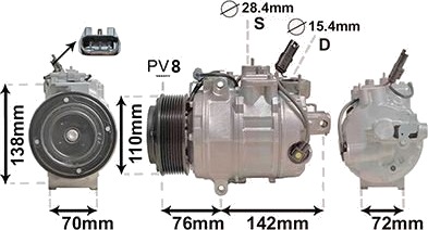 AC-kompressor VAN WEZEL 0600K419