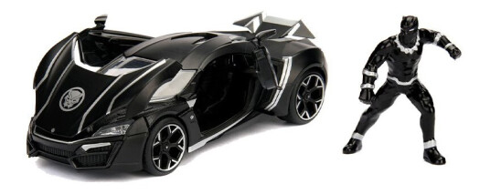 Marvel Avengers Kjøretøy Black Panther & Lykan Hypersport 1:24