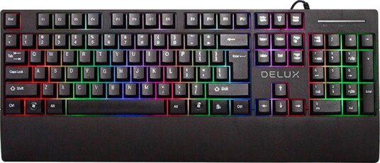 Delux K9852 Gamingtastatur med RGB-belysning