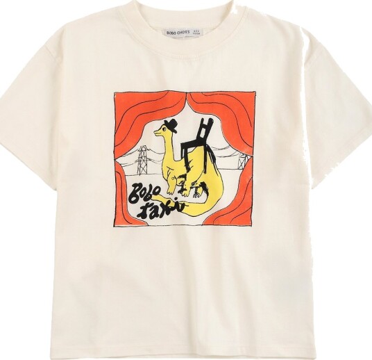 Bobo Choses T skjorte Taxi Saurus Off White Bobo Choses 4 5 år (104 110) T skjorte Beige Gul Hvit Rød