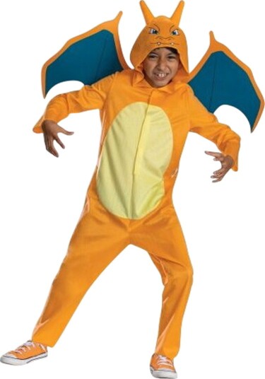 Disguise Charizard Kostyme 7-8 år 122-128 Blå Gul Oransje