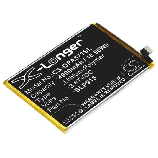 OPPO A57 5G batteri (4900 mAh 3.87 V, Sort)