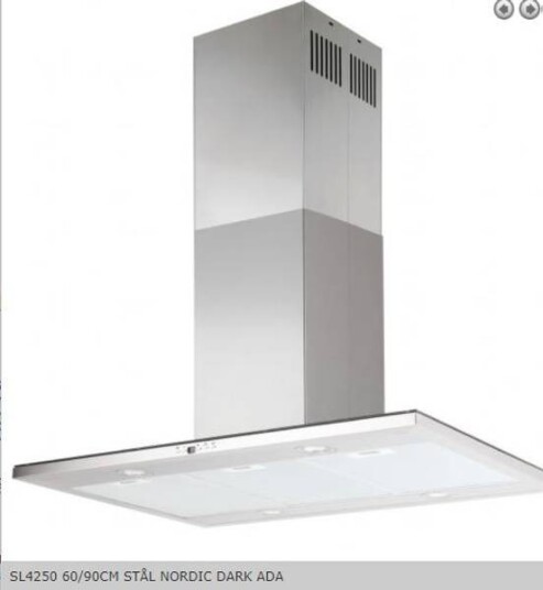 Silverline Nordic Dark Ada 90 cm Fritthengende Ventilator med Digital Display