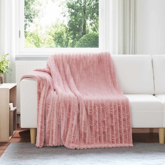 vidaXL Kastteppe Rosa 200 x 150 cm Fleece