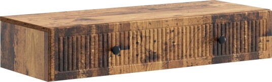 vidaXL Vegghengt Sidebord Gammelt tre 87,5 x 34,5 x 17 cm