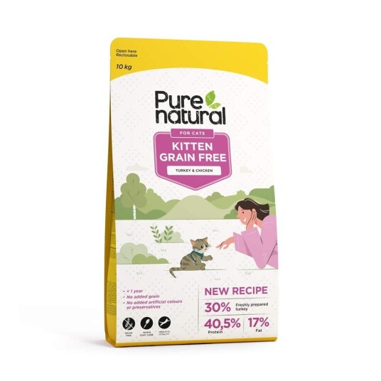 Purenatural Kitten Grain Free Turkey & Chicken 10 kg 