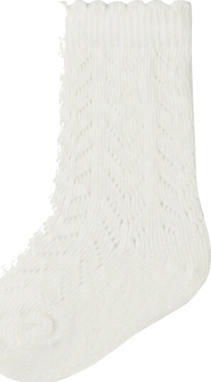Lil"Atelier Nbfherda Knee Sock Lil White 74 80