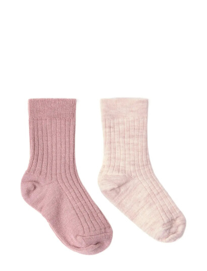 Lindex 2-Pakning Sokker I Ullblanding - Pink - 13/15