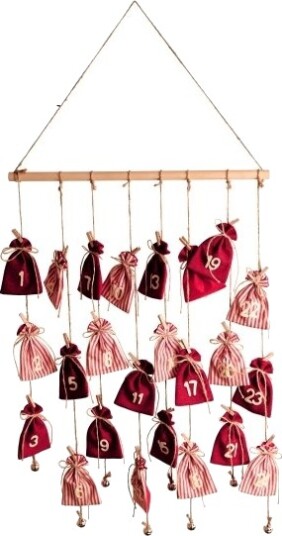 Det Gamle Apotek Pakkekalender, H 85Cm, B 56Cm, Rød Det Gamle Apotek Pakkekalender, H 85Cm, B 56Cm, Rød