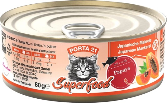 Porta 21 Superfood Makrell Med Papaya 6 X 80 G