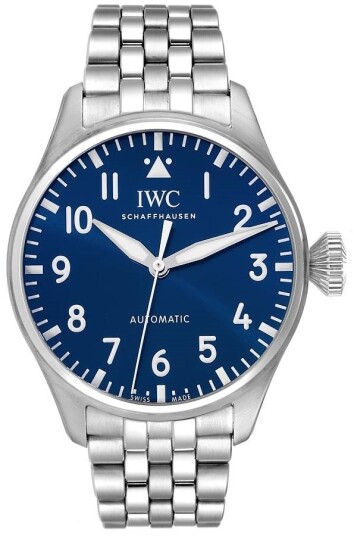 IWC Herreklokke IW329304 Big Pilot Blå/Stål Ø43 mm