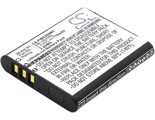 Panasonic HX-WA2 batteri (770 mAh 3.7 V, Sort)