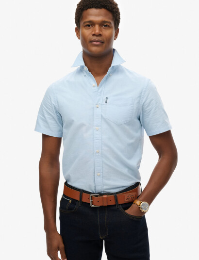 Superdry Oxford S/S Shirt - Blue - XL Superdry Oxford S/S Shirt - Blue - XL