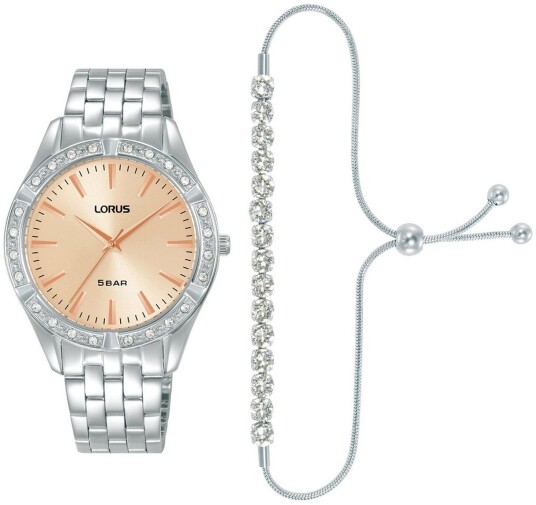 Lorus Dameklokke RG291XX9 Classic Rosa/Stål Ø34 mm Lorus Dameklokke RG291XX9 Classic Rosa/Stål Ø34 mm