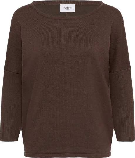 Saint Tropez A2561 Milasz R Neck Pullover   Brown   XL