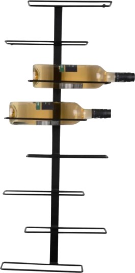 present time Wine Rack Float Metal Matt Black Black H 80.5CM present time Wine Rack Float Metal Matt Black Black H 80.5CM