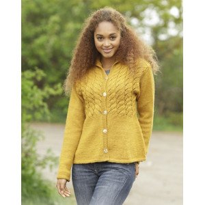 Cornfield by DROPS Design Jakke Strikkeoppskrift str. S XXXL Small