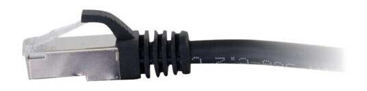 C2G Cat6a Booted Shielded (STP) Network Patch Cable - koblingskabel - 30 cm - svart