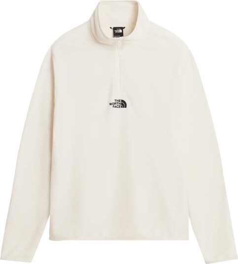 The North Face M Glacier 1/4 Zip Embroidered Logo Cream S