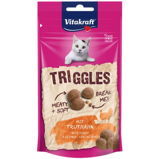 Vitakraft Kattegodbiter med Kalkun 40g - Uimotståelige Snacks til Katt