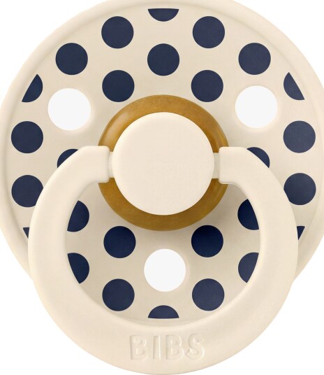 BIBS Studio Colour Smokk Polka Medium Lateks Str. 2, Ivory/Deep Space