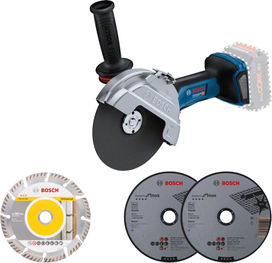 Bosch Vinkelsliper GWS 18V-180 P 180mm 18v Uten batteri