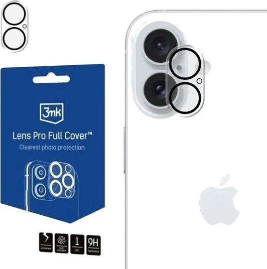 3mk Lens Pro Full Cover Camera Protector for iPhone 16 / 16 Plus