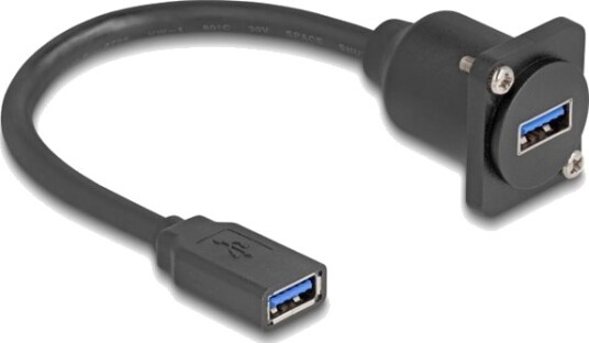 Delock D Type Usb 5 Gbps Kabel Type A Kontakt Til Type A Kontakt Svart 20 Cm
