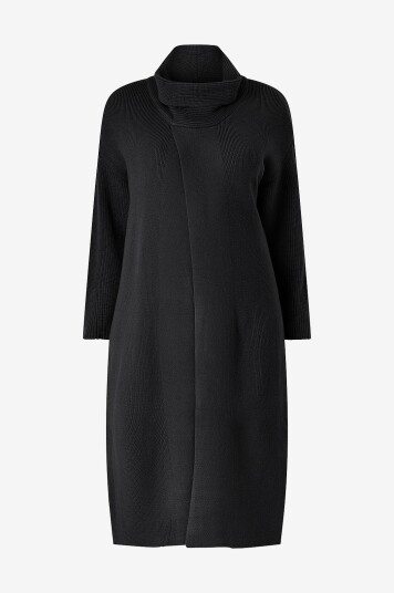 NO. 1 BY OX Kofte Long Coatigan And LS Sleeves Svart