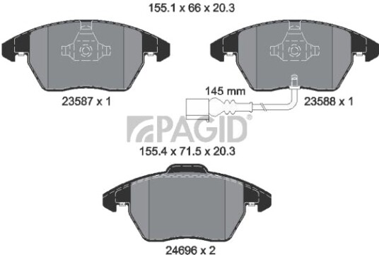 PAGID T2498N Bremseklosser