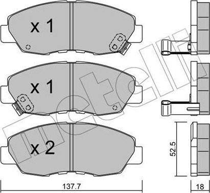 METELLI 22 0384 0 Bremseklosser