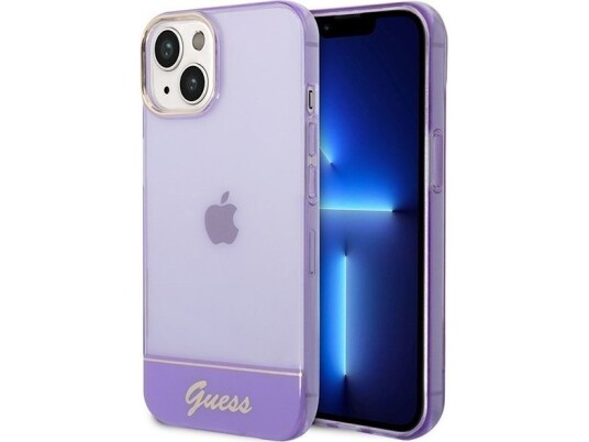 Guess Guhcp14mhgcou Iphone 14 Plus 6,7 Colio Violetinis / Purpurinis Kietas Dėklas, Permatomas
