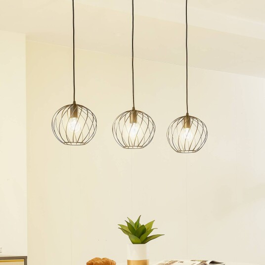 Lindby hengelampe Danika 105 cm lang svart metall Lindby hengelampe Danika 105 cm lang svart metall