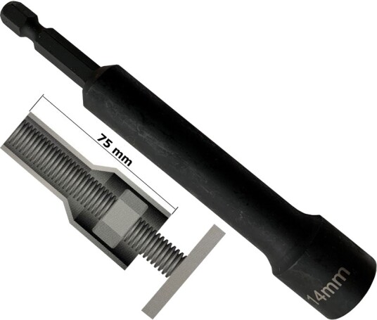 BATO 1/4' Boltbits 14mm. 110mm lange.