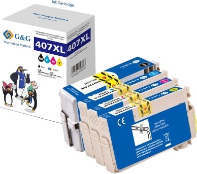 G&G 19157 XL BK/C/M/Y blekkpatroner 4 pk 2600/5700 sider