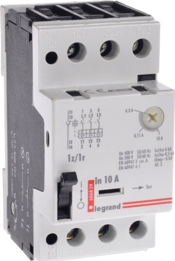 Legrand Motorvern 3P 4Kw 6,3 10A M250 1Z/1R 10 606829 Legrand Motorvern 3P 4Kw 6,3 10A M250 1Z/1R 10 606829
