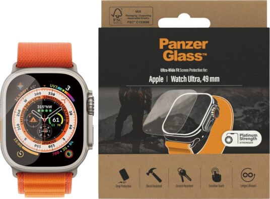 PanzerGlass Skjermbeskytter Apple Watch Ultra 49mm med Herdeglass