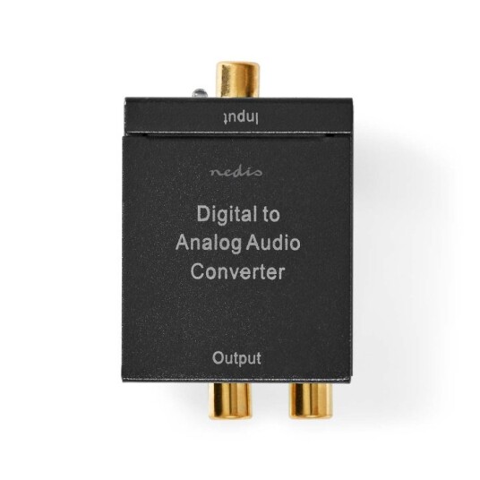 Nedis Digital Audio Converter 1-veis med RCA og TosLink, Sort