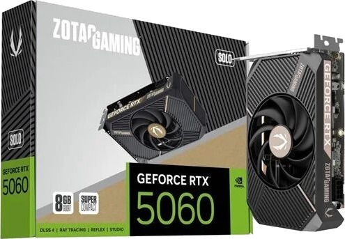 Zotac GeForce RTX 5060 Solo 8GB GDDR7 Grafikkort med HDMI og 3x DisplayPort Zotac GeForce RTX 5060 Solo 8GB GDDR7 Grafikkort med HDMI og 3x DisplayPort