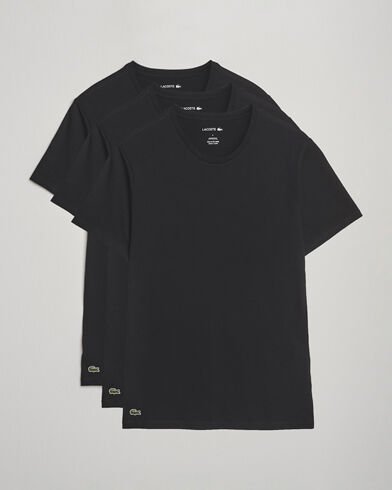 Lacoste 3-Pack Crew Neck T-Shirt Black