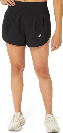 Asics Women's Road 3.5in Short Performance Black L, Performance Black