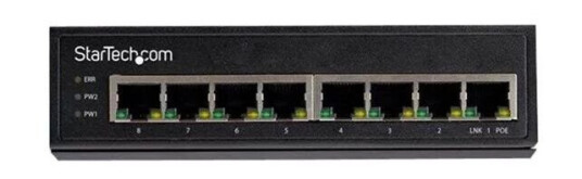 StarTech.com Industrial 8 Port Gigabit PoE Switch - 30W Power Over Ethernet Switch - GbE PoE+ Unmanaged Switch