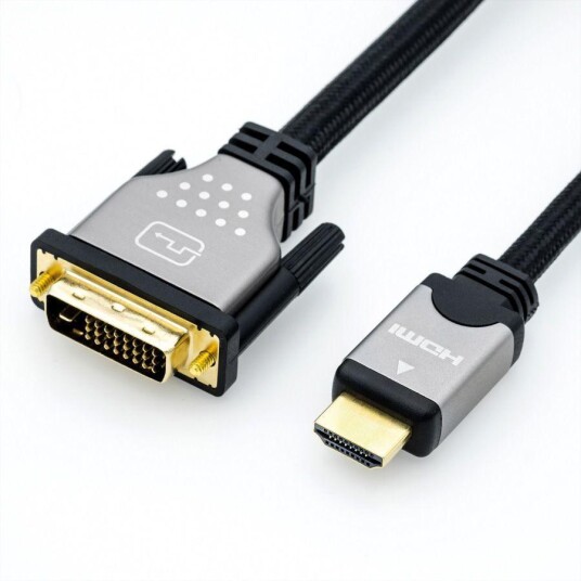 ROLINE SILVER DVI-D 24+1 -HDMI Cable. M/M. 3.0m Factory Sealed