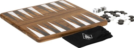 Gentlemens Hardware Backgammon i Akacietræ Brown