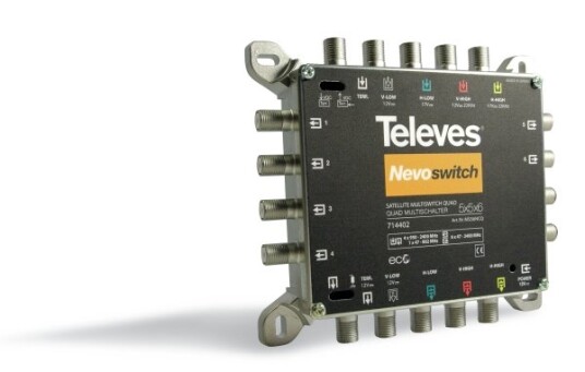 Televes 714402, 5 Innganger, 11 Utganger, 950 - 2400 Mhz, 47 - 862 Mhz, 4 Db, 2 Db Televes 714402, 5 Innganger, 11 Utganger, 950 - 2400 Mhz, 47 - 862 Mhz, 4 Db, 2 Db