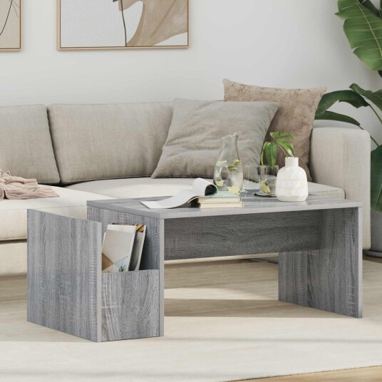 vidaXL Kaffebord Grå Sonoma 90 x 45 x 35 cm Konstruert tre vidaXL Kaffebord Grå Sonoma 90 x 45 x 35 cm Konstruert tre
