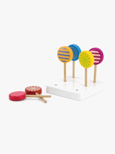 Viga Leker VIGA Fargerike Lollipops i tre 6 stk.